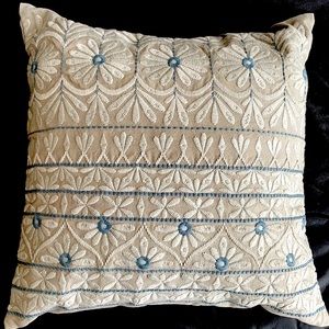 Sarita Handa embroidered accent pillow